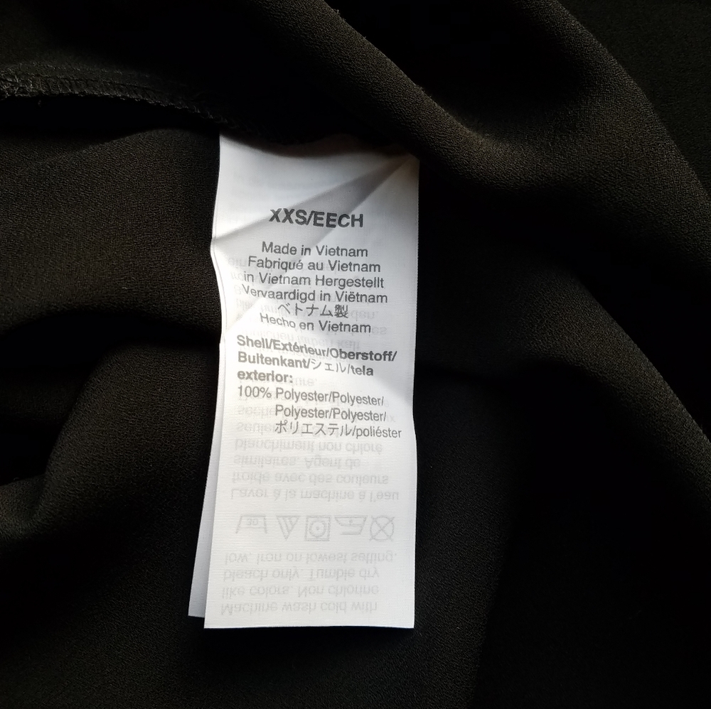 New J. Crew Black Blouse Cap Sleeve Top XXS - Picture 7 of 9
